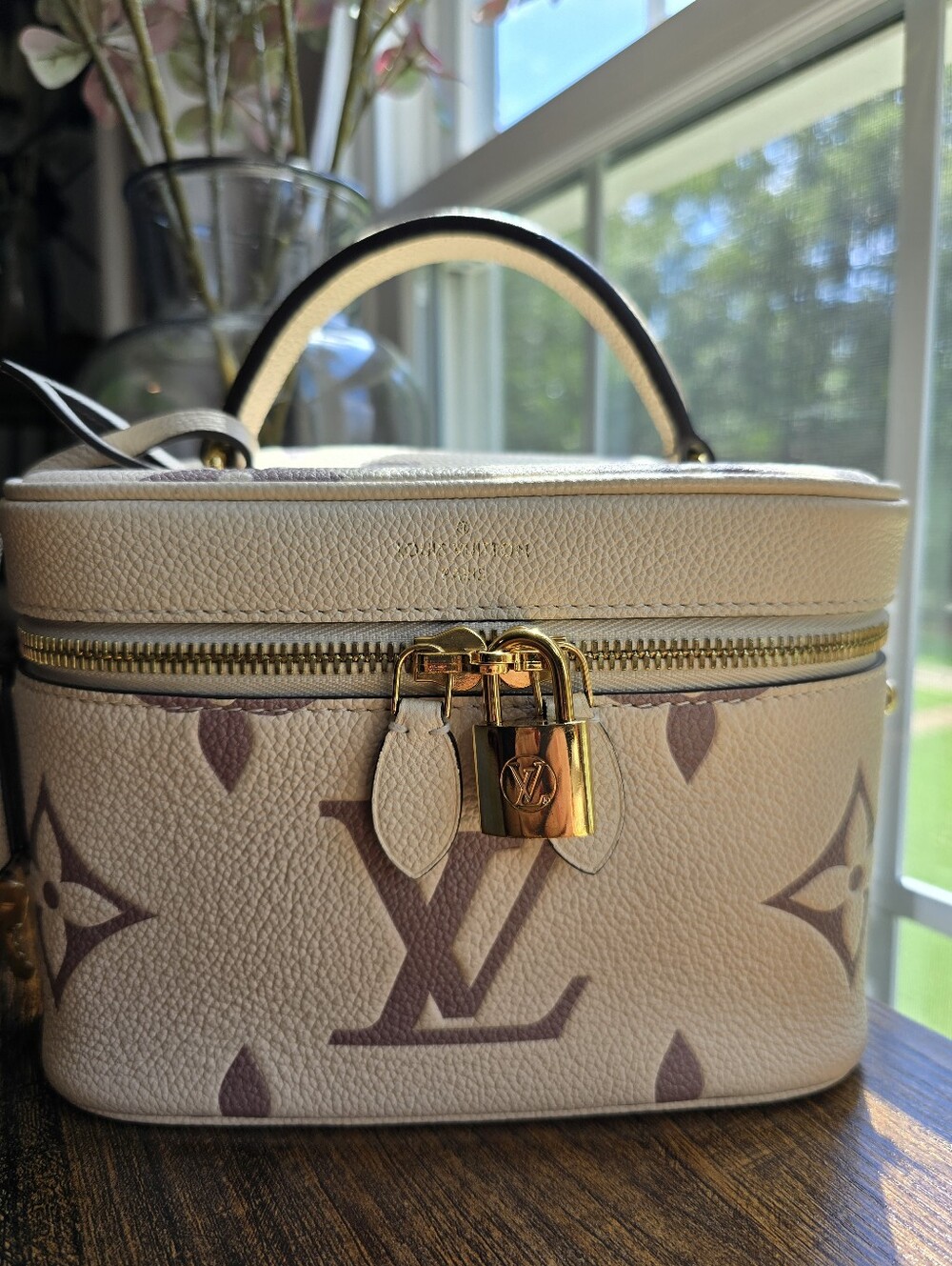 Louis Vuitton Vanity PM in Creme and Bois de Rose Bicolor Monogram Empreinte - Picture 3 of 16